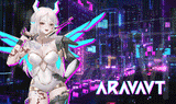 AravaVT Desk Mat with Stitched Edging - Cyber Dragon