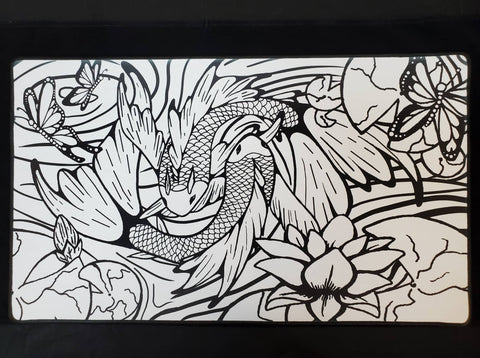 Koi Fish Stitched Edge Color Your Own Playmat