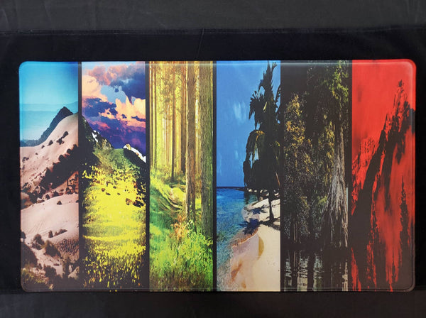 Land Panorama Stitched Edge Playmat